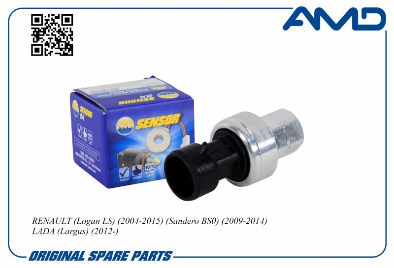 AMD AMDSEN281 Датчик кондиционера RENAULT Logan LS, 2004-2015, Sandero BS0, 2009-2014, Sandero Stepway BS1, 2010-2014, LADA Largus, 2012- AMDSEN281