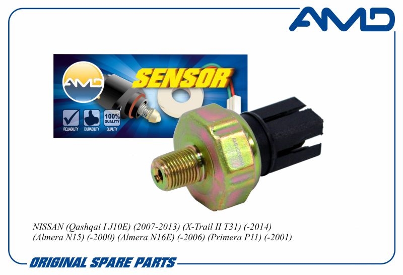 AMD AMDSEN645 Датчик давления масла NISSAN Qashqai I J10E, 2007-2013, X-Trail II T31, -2014, Almera N15, -2000, Almera N16E, -2006, Primera P11, -2001 AMDSEN645