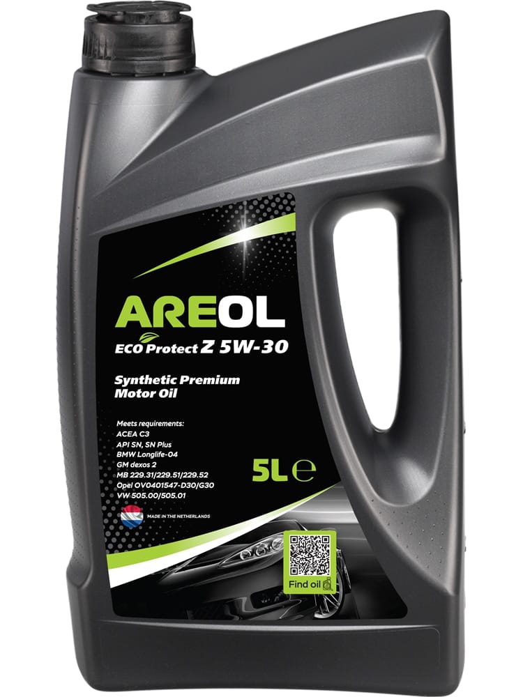 AREOL 5W30AR006 Areol eco protect z 5w30 (5l) масло моторное синт. acea c3,api sn,mb 229.51/229.52,vw 505.00/505.01 купить в Самаре