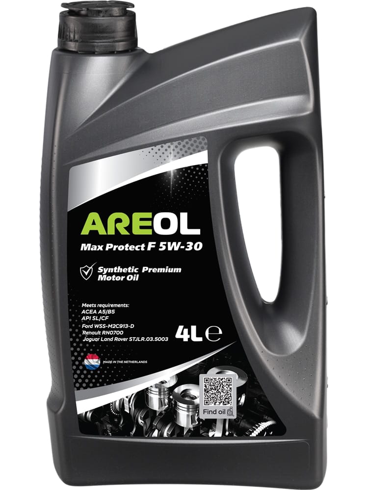 AREOL 5W30AR016 Areol max protect f 5w 30 (4l) масло моторное синт. acea a5/b5, api sl/cf, ford wss m2c913 d