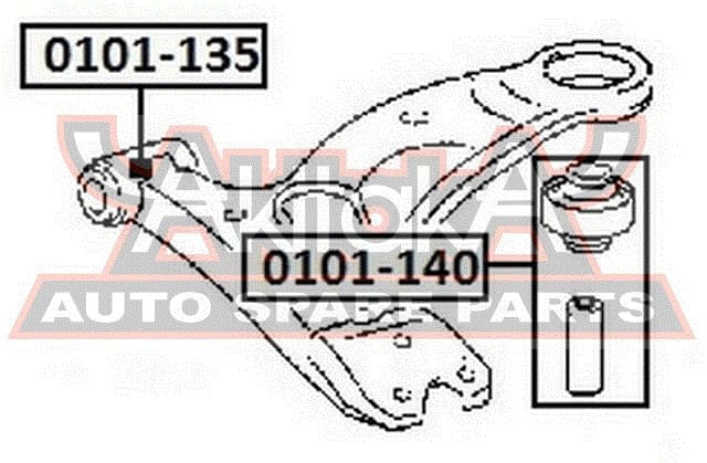 ASVA 0101140 Подвеска, рычаг независимой подвески колеса
