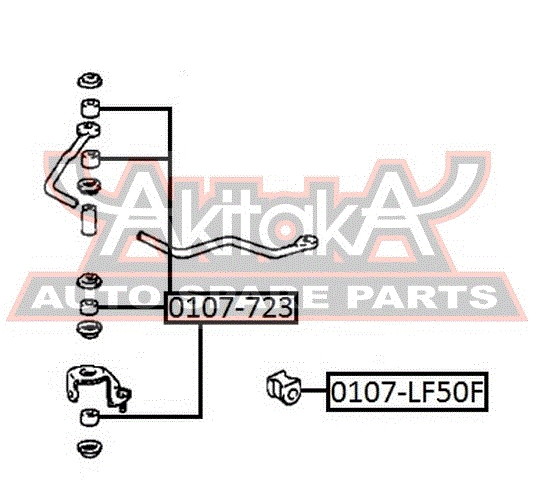 ASVA 0107LF50F Втулка переднего стабилизатора d26