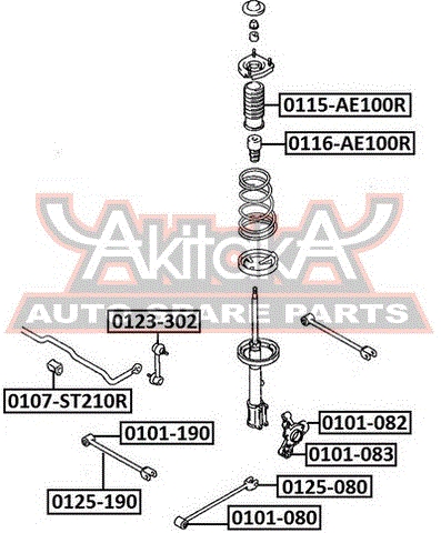 ASVA 0107ST210R Втулка заднего стабилизатора d15