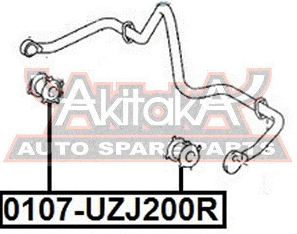 ASVA 0107UZJ200R Втулка стабилизатора | зад прав/лев |