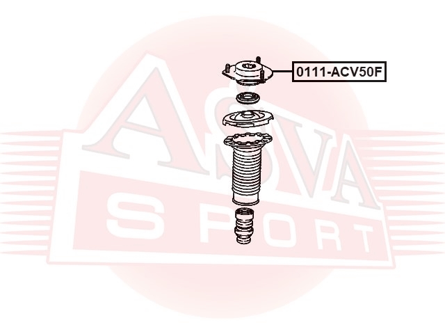 ASVA 0111ACV50F Опора амортизатора | перед |