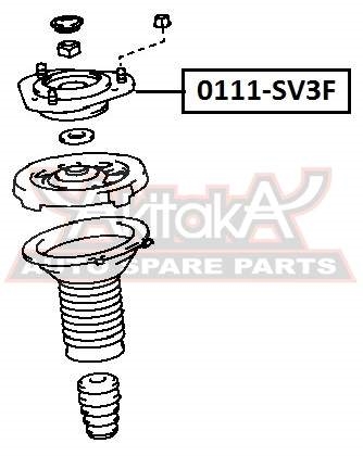 ASVA 0111SV3F Опора амортизатора