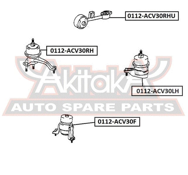 ASVA 0112ACV30F ПОДУШКА ДВИГАТЕЛЯ ПЕРЕДНЯЯ AT