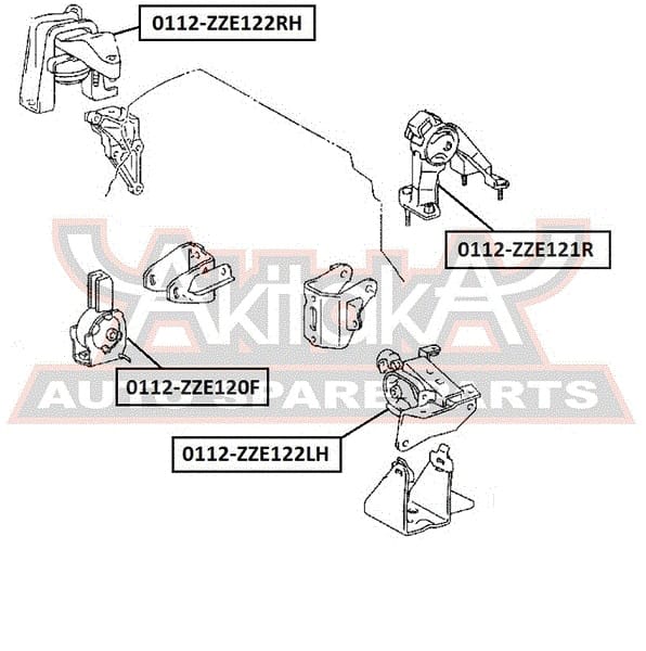 ASVA 0112ZZE122RH ПОДУШКА ДВИГАТЕЛЯ ПРАВАЯ