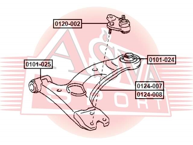 ASVA 0120002 ОПОРА ШАРОВАЯ