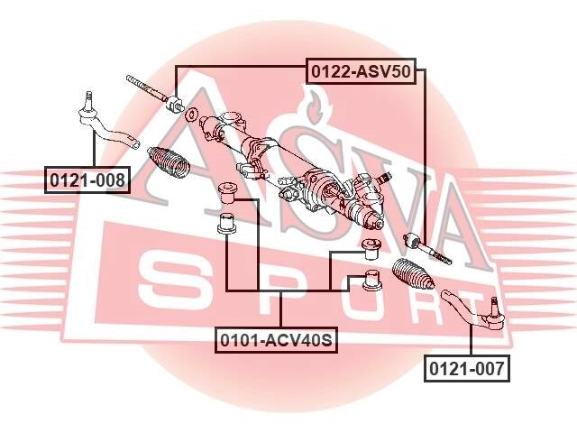 ASVA 0121007 Наконечник рулевой