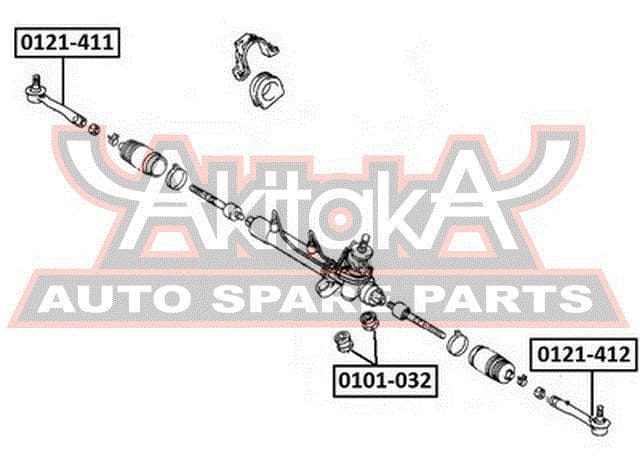 ASVA 0121412 Наконечник рулевой левый