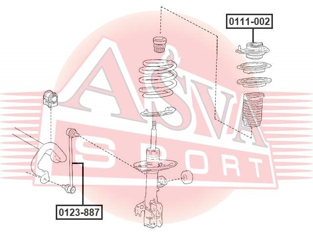 ASVA 0123887 Тяга стабилизатора