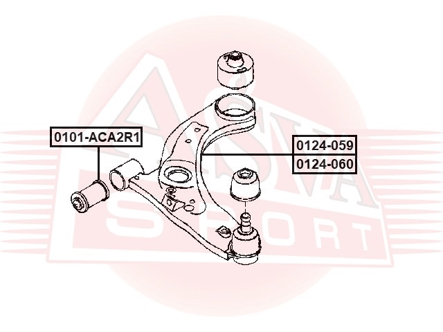 ASVA 0124059 Рычаг передний нижний правый