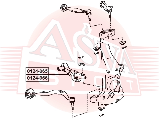 ASVA 0124065 Рычаг передний нижний левый