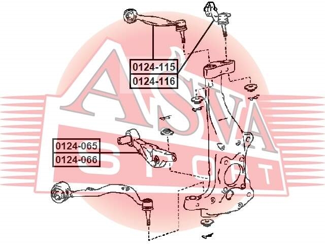 ASVA 0124115 Рычаг передн. подвески L (верхний, сзади)