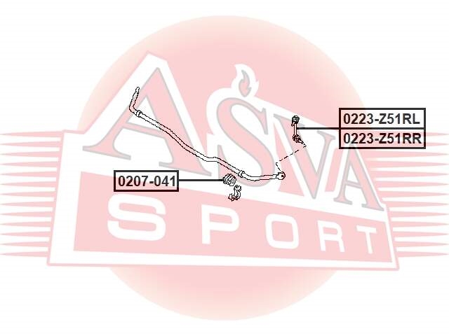 ASVA 0207041 Втулка стабилизатора