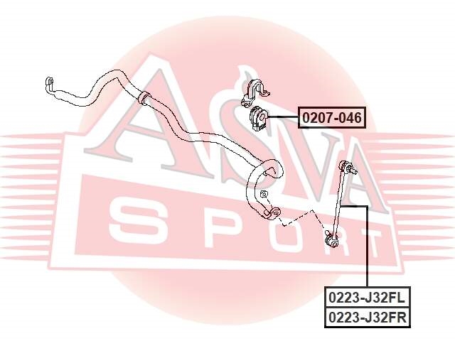 ASVA 0207046 Втулка стабилизатора