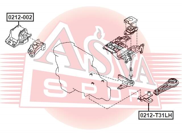 ASVA 0212002 Опора двигателя