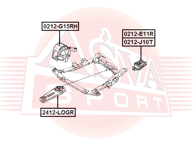 ASVA 0212G15RH ПОДУШКА ДВИГАТЕЛЯ ПРАВАЯ NISSAN ALMERA G15RA 2012.11-