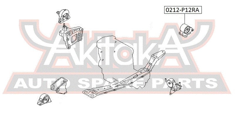 ASVA 0212P12RA Подушка двигателя задняя