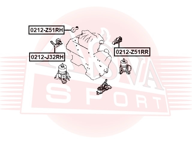 ASVA 0212Z51RR ПОДУШКА ДВИГАТЕЛЯ