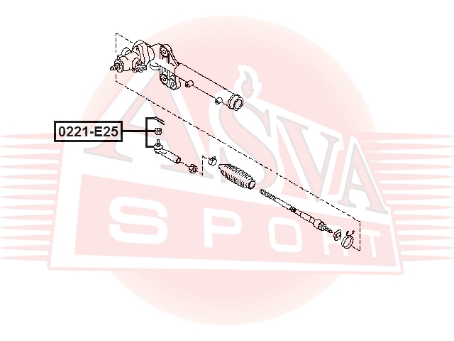 ASVA 0221E25 Наконечник рулевой