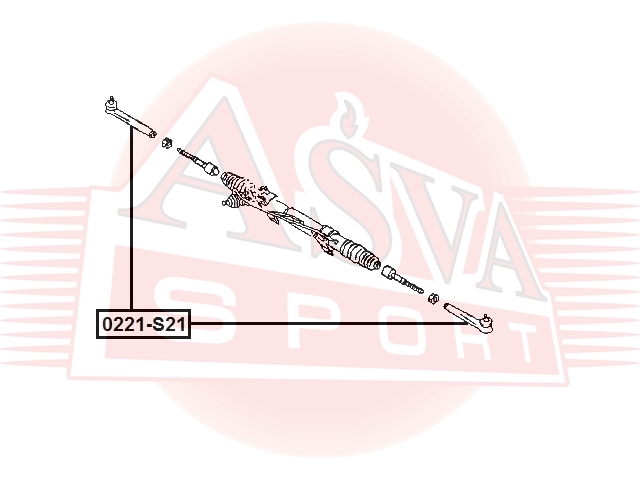 ASVA 0221S21 НАКОНЕЧНИК РУЛЕВОЙ