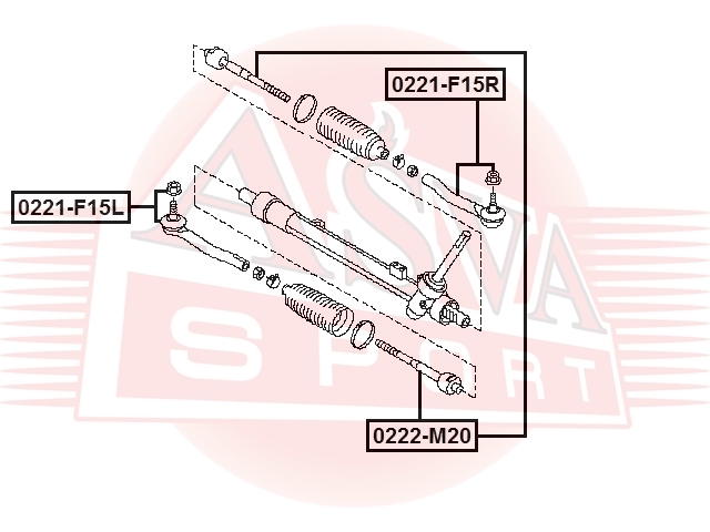 ASVA 0222M20 ТЯГА РУЛЕВАЯ