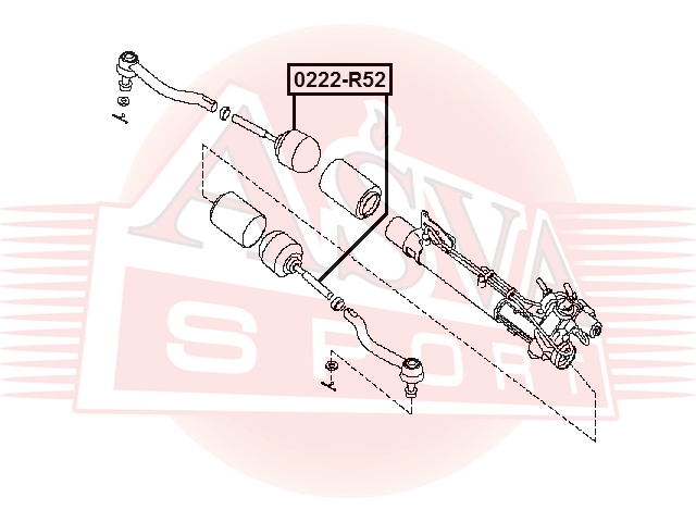 ASVA 0222R52 ТЯГА РУЛЕВАЯ