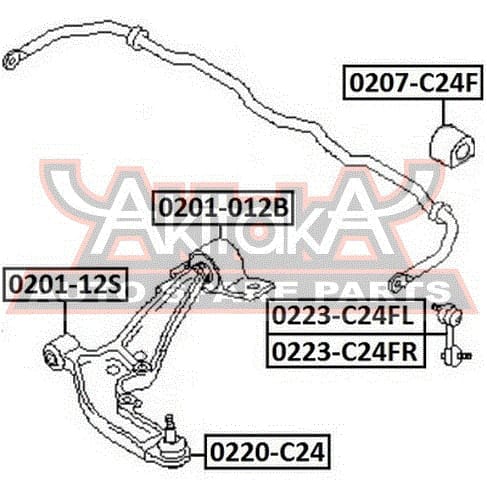 ASVA 0223C24FR ТЯГА СТАБИЛИЗАТОРА ПЕРЕДНЯЯ ПРАВАЯ