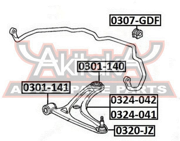 ASVA 0301140 Сайлентблок переднего рычага задний
