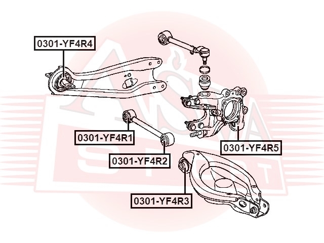 ASVA 0301YF4R2 Сайлентблок HONDA PILOT