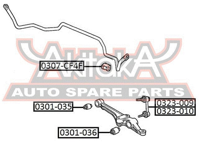 ASVA 0307CF4F ВТУЛКА ПЕРЕДНЕГО СТАБИЛИЗАТОРА D26.5