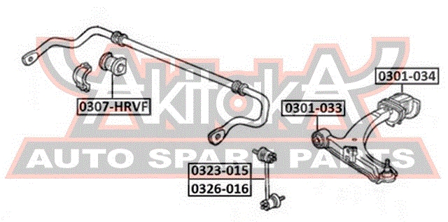 ASVA 0307HRVF ВТУЛКА ПЕРЕДНЕГО СТАБИЛИЗАТОРА D26.5