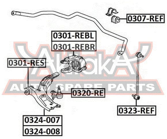 ASVA 0307REF Втулка переднего стабилизатора d20