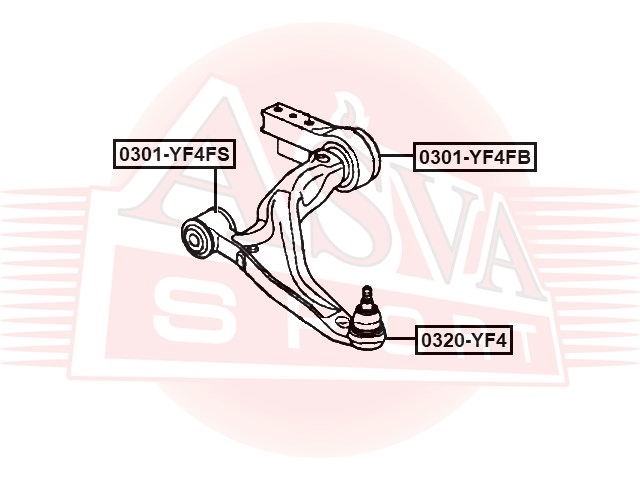 ASVA 0320YF4 Опора шаровая