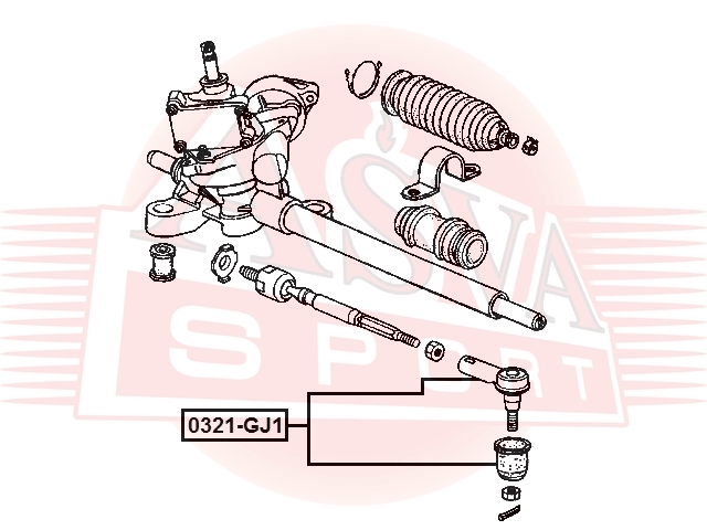 ASVA 0321GJ1 Наконечник рулевой