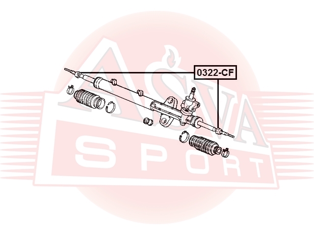 ASVA 0322CF ТЯГА РУЛЕВАЯ