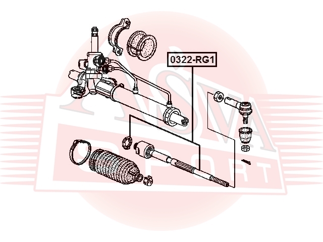ASVA 0322RG1 ТЯГА РУЛЕВАЯ