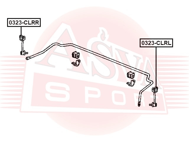 ASVA 0323CLRL СТОЙКА СТАБИЛИЗАТОРА HONDA ACCORD CL  2002-2008
