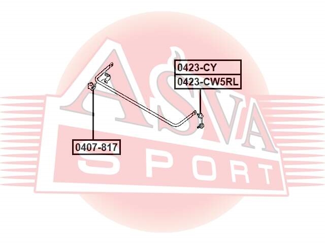 ASVA 0407817 Втулка заднего стабилизатора d16