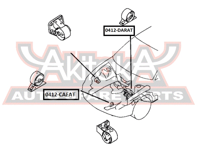 ASVA 0412DARAT ПОДУШКА ДВИГАТЕЛЯ ЗАДНЯЯ AT
