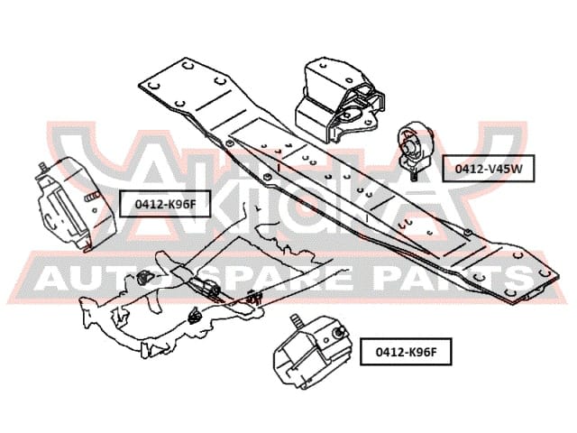 ASVA 0412V45W Подушка двигателя