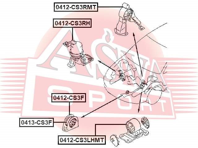 ASVA 0413CS3F Сайлентблок