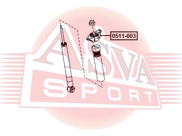 ASVA 0511003 Опора заднего амортизатора (L/R)