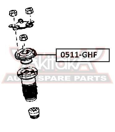 ASVA 0511GHF Опора переднего амортизатора L/R
