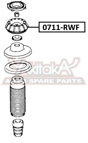 ASVA 0711RWF ОПОРА АМОРТИЗАТОРА