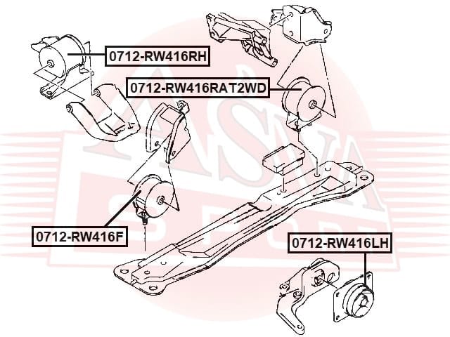 ASVA 0712RW416RAT2WD Подушка двигателя