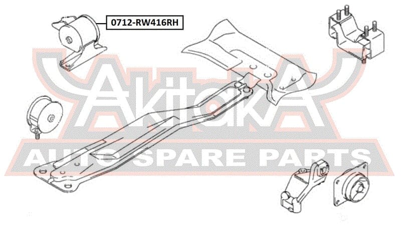 ASVA 0712RW416RH Подушка двигателя правая