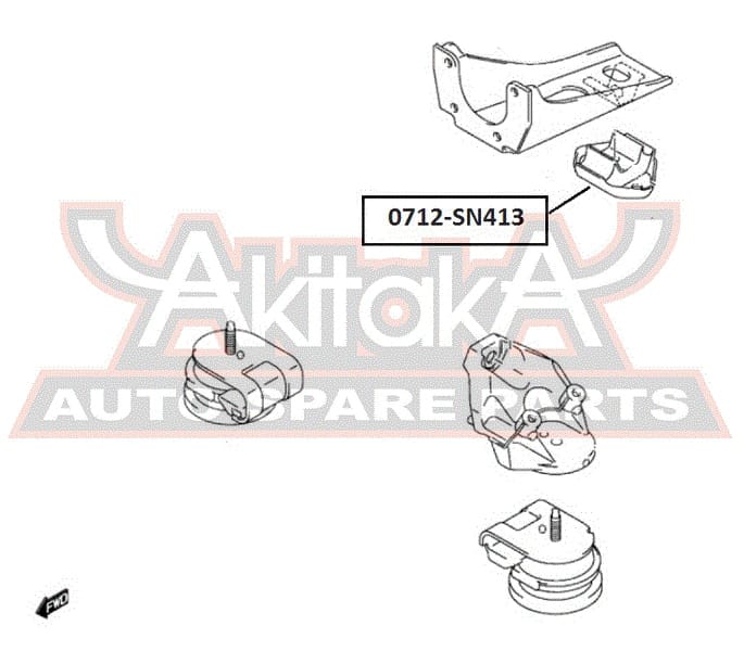 ASVA 0712SN413 ПОДУШКА ДВИГАТЕЛЯ